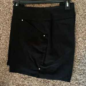 INC Black elastic waist dress shorts with two front pockets. Size 12